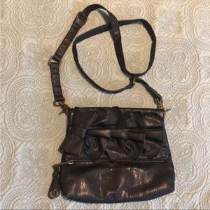 Jessica Simpson Black Ruffle Crossbody.